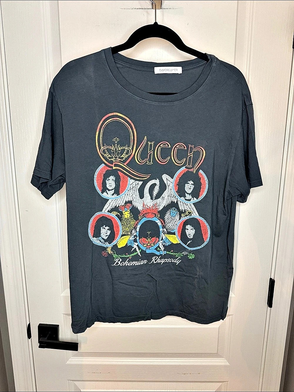 Daydreamer Queen Bohemian Rhapsody Boyfriend Tee Gray Multicolor Large
